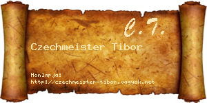 Czechmeister Tibor névjegykártya